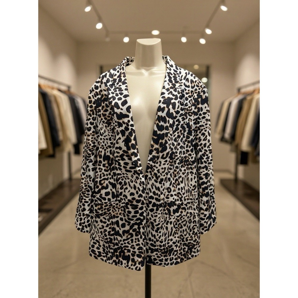 Jessica London Animal Print Blazer Plus Size 30W NWOT